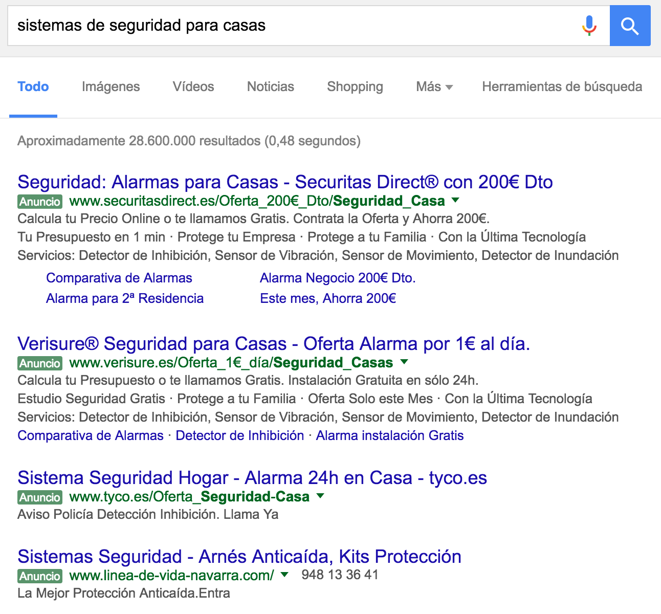 ejemplos como se muestran los anuncios en google adwords